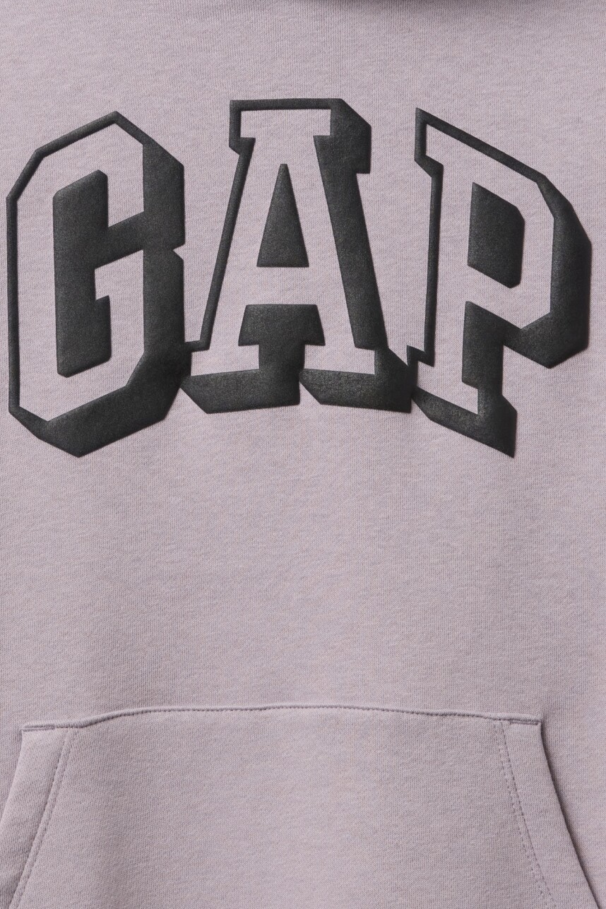 Buzo Canguro Logo Gap Niño Minimal Grey 906