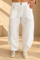 Pantalon barrel Blanca