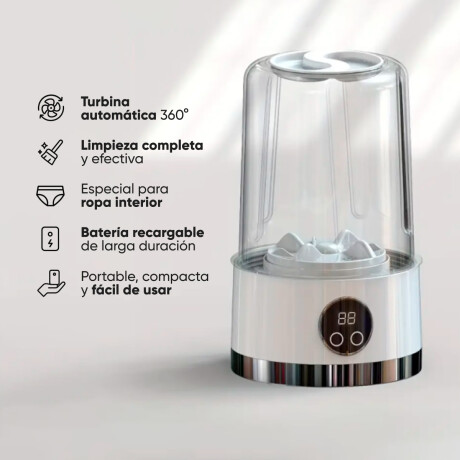 Mini lavadora portátil para medias y ropa interior Blanco