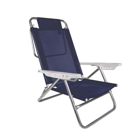 Silla Reposera Mor Summer Aluminio 6 Posiciones Azul