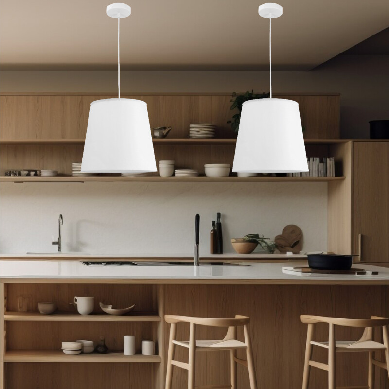 ARTEFACTO COLGANTE DECORATIVO SIRA - BLANCO Luminaria Colgante Sira Blanca