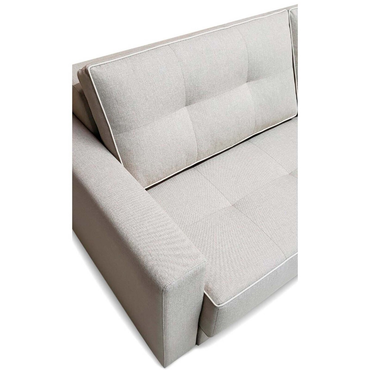 Sofá Cama Tela Naturalbeige Paradise Beige — Divino