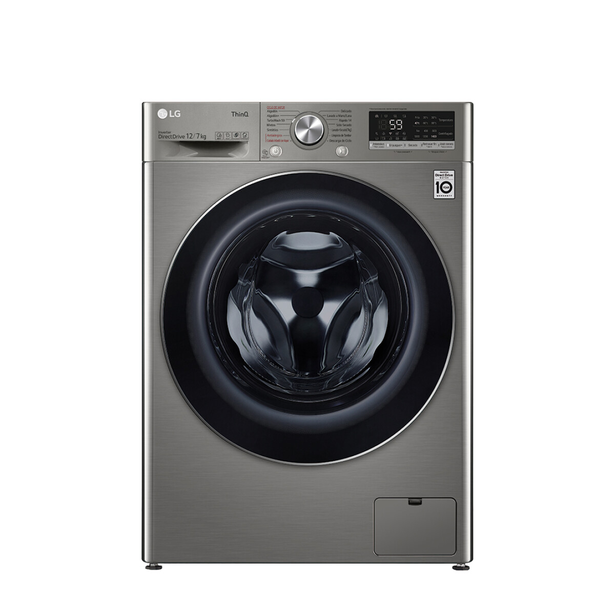 Lavasecarropas frontal inverter LG 12Kg WD12VVC4S6C 