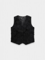 Chaleco Jacquard negro