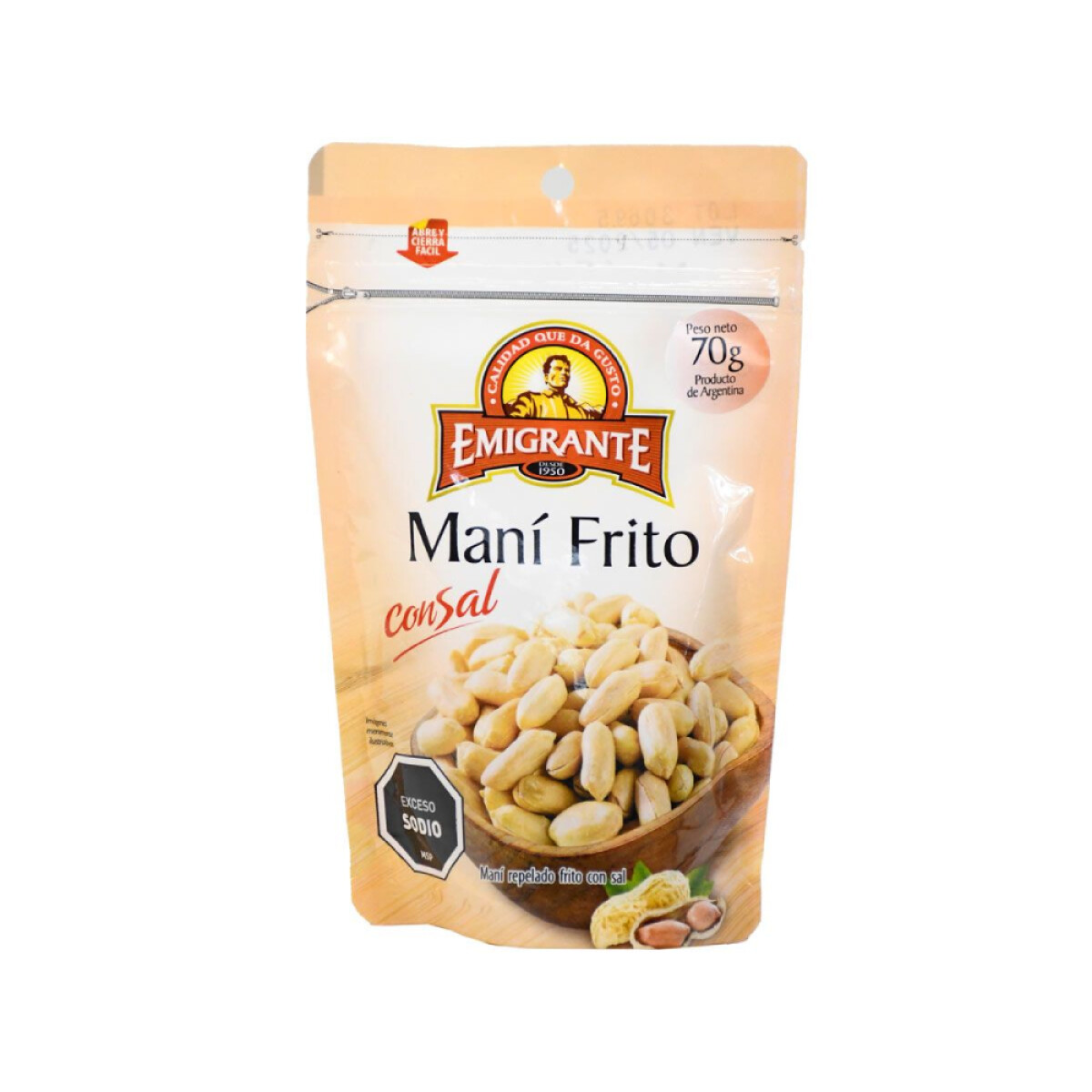 Maní Frito Emigrante con Sal 70g 