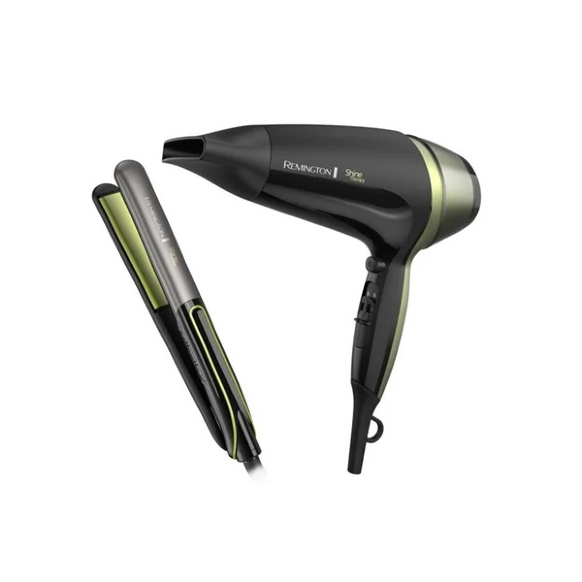 Kit Secador de Pelo Remington Shine Therapy y Planchita 