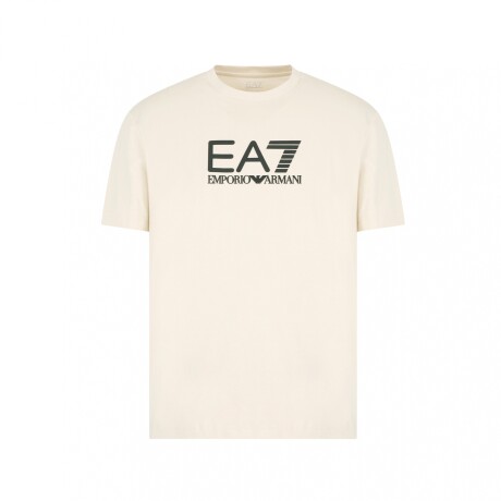 VISIBILITY COTTON CREW-NECK - EA7 EMPORIO ARMANI Beige