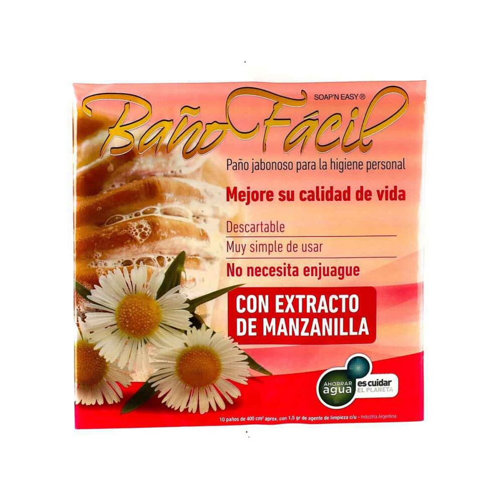 BAÑO FACIL C/ MANZANILLA BOLSA X 10 UNID única
