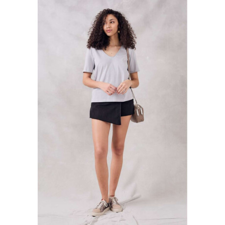 Remera Algodon Lavado Celeste Jean