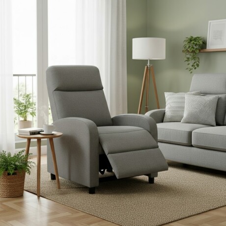 Butaca Poltrona reclinable - 1 Cuerpo GRIS CLARO