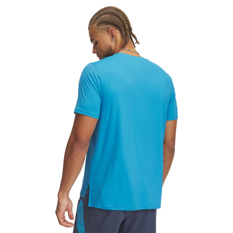 UA LAUNCH ELITE SHORTSLEEVE-BLU BLU-452