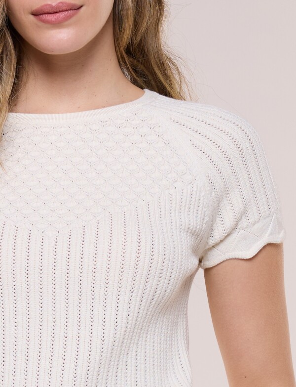 Blusa Tejido Calado CRUDO