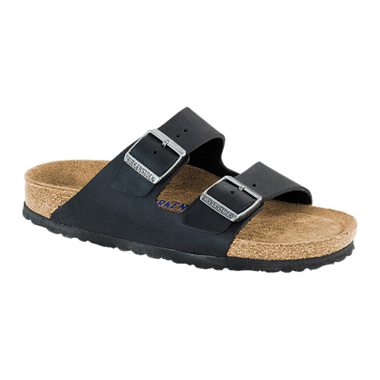 Sandalia Arizona Soft Footbed - Oiled Leather - Regular Negro