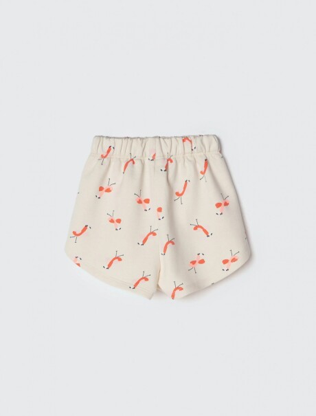 SHORT INFANTIL CON ESTAMPA BEIGE