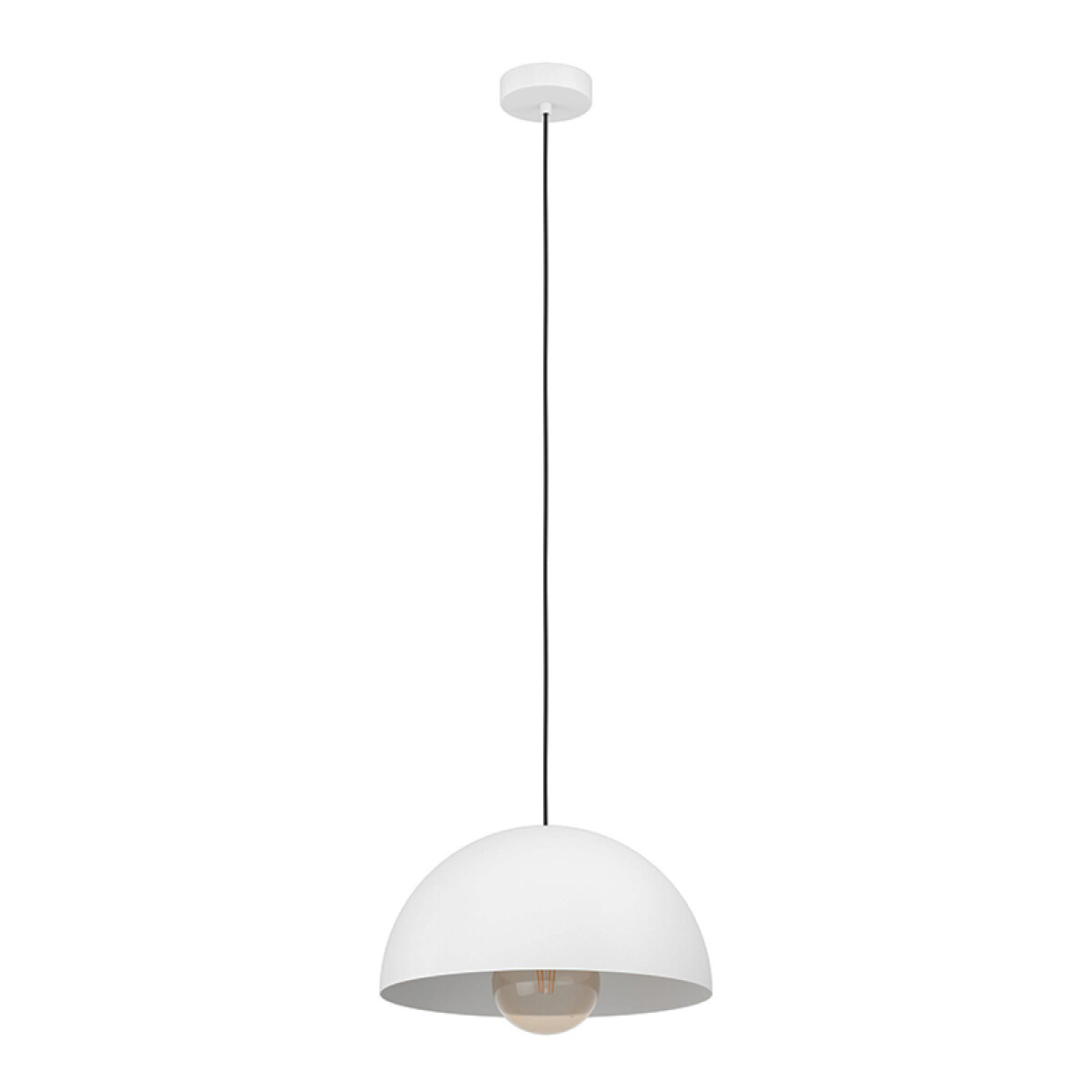 Lámpara colgante E27 campana metálica blanca Ø380 - EG6250 