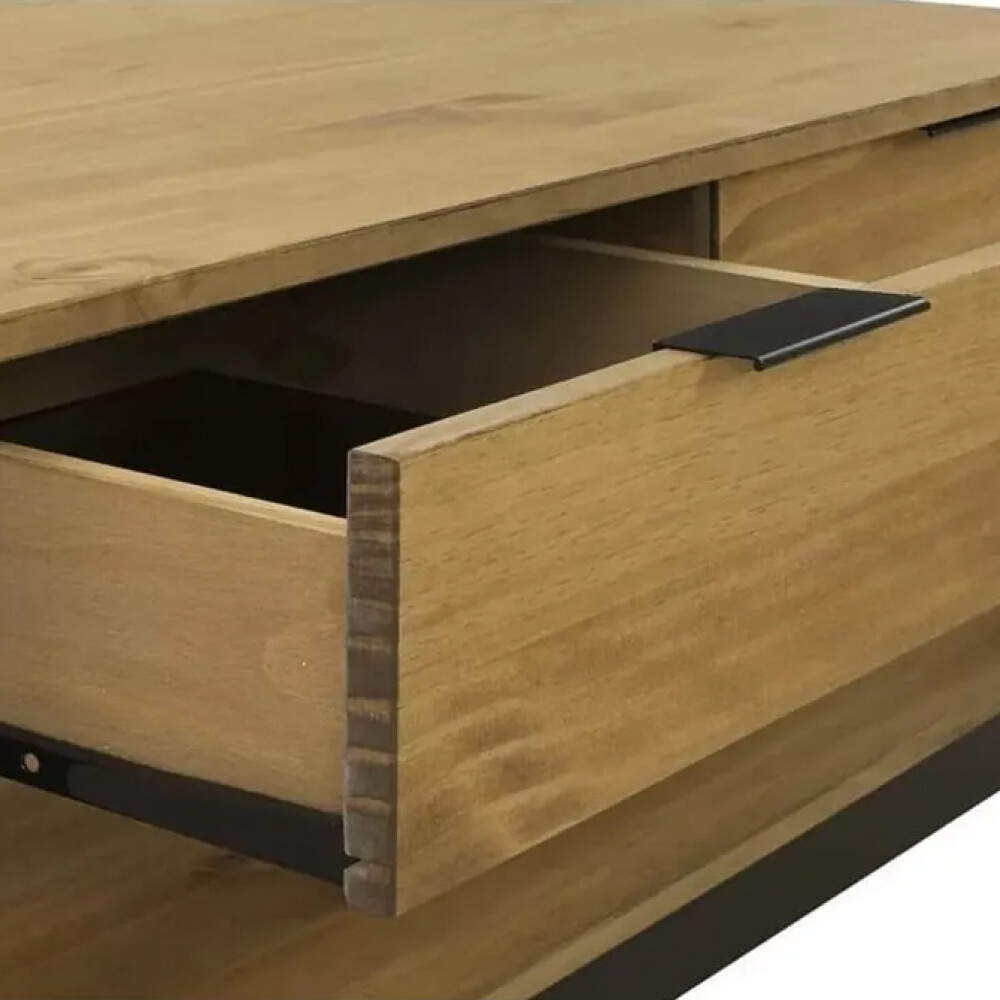 MESA DE LIVING CENTRO EN MADERA MACIZA - CON CAJONES MESA DE LIVING CENTRO EN MADERA MACIZA - CON CAJONES