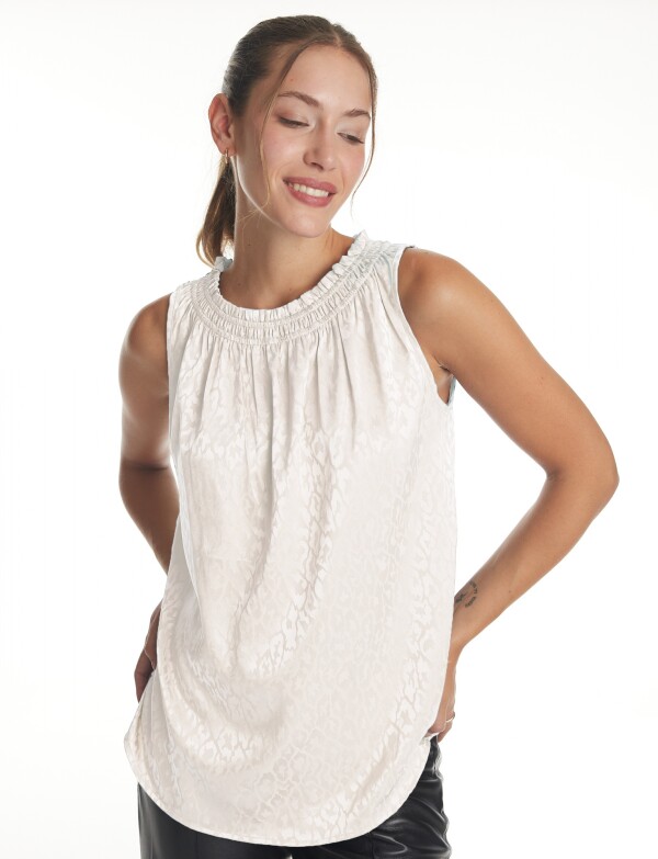 Blusa Satén BLANCO