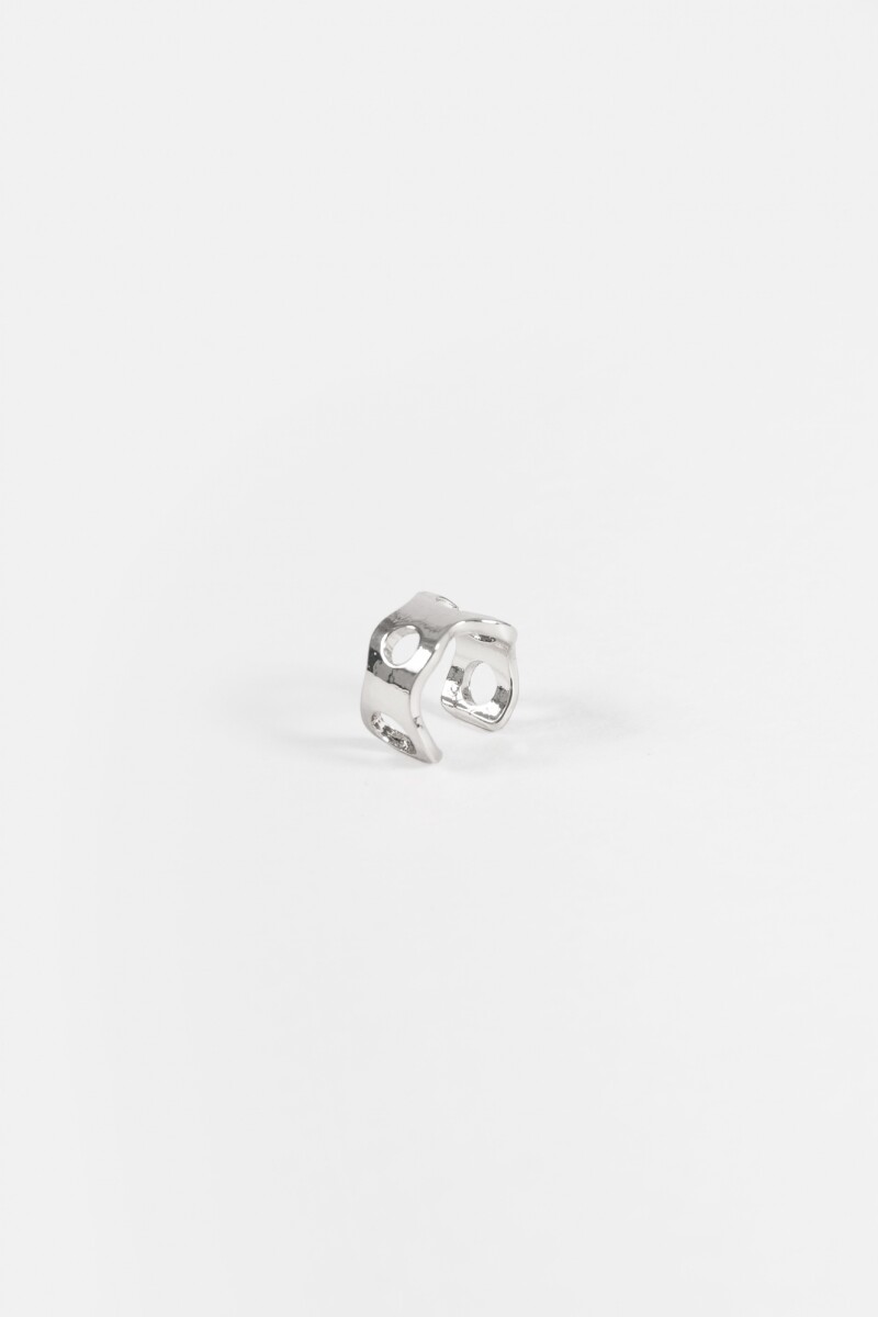 Earcuff calado plateado