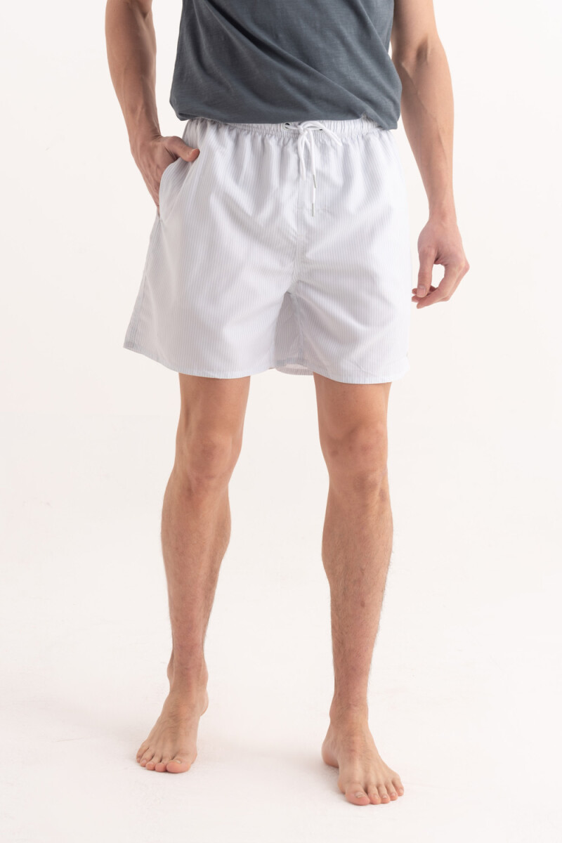 Short de baño estampado Rayas Aqua