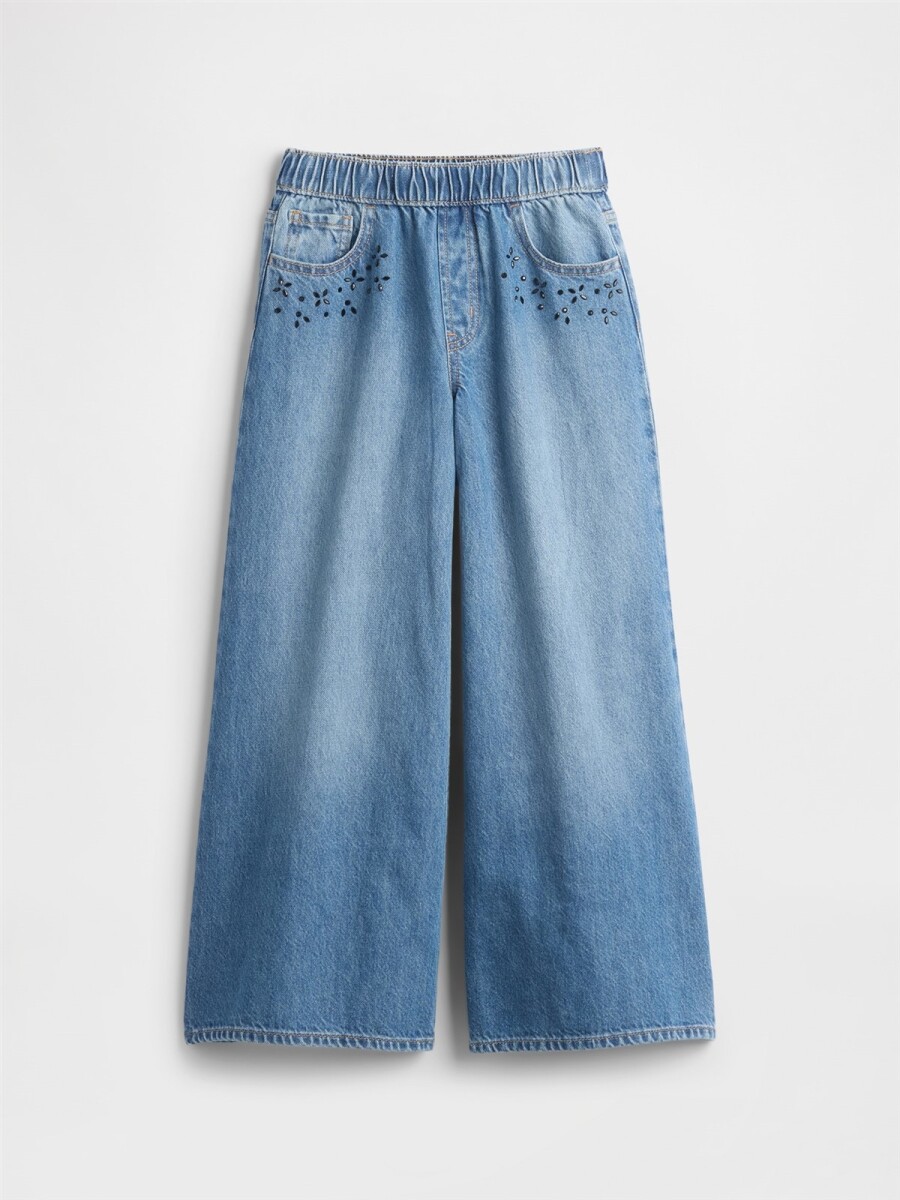 Jean Baggy Niña - Medium Wash 