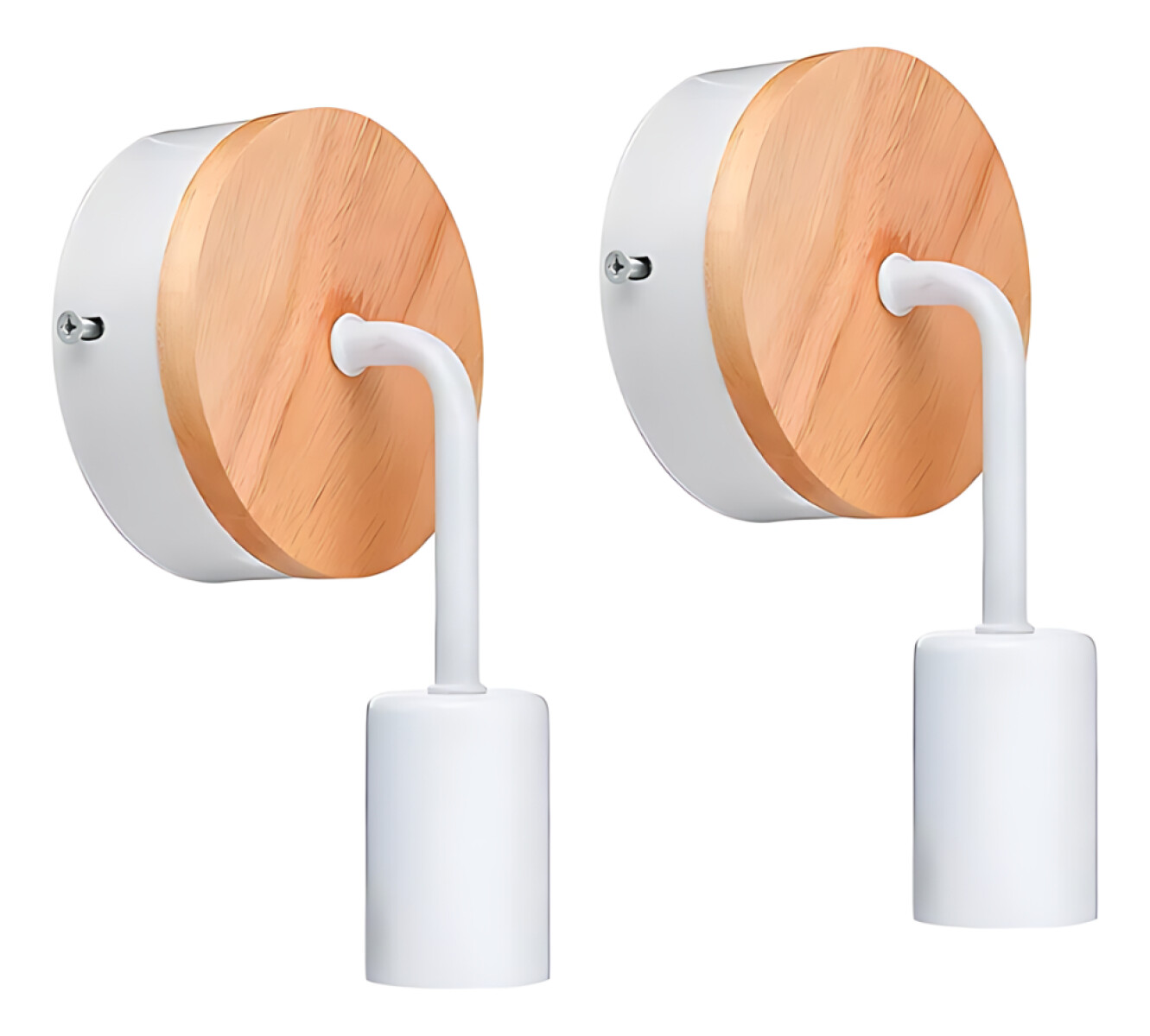 Pack X2 Aplique Lampara Nordica De Metal Para Pared Nairobi 