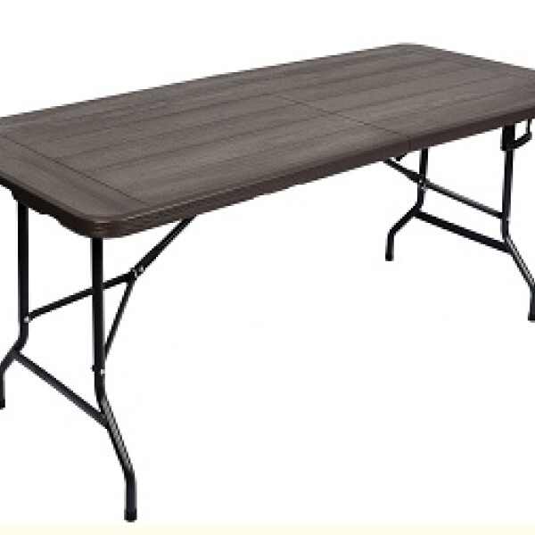 MESA RECTANGULAR PLEGABLE 180X76X74 RATTAN GRIS