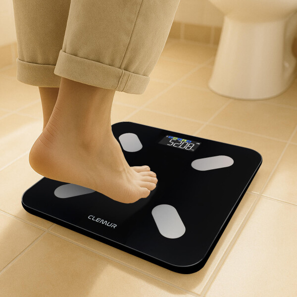Balanza De Baño Inteligente App Bascula Monitor Medicion Conexion Digital 180 Kg Imback Color Negro Balanza De Baño Inteligente App Bascula Monitor Medicion Conexion Digital 180 Kg Imback Color Negro