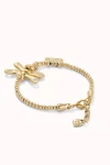 PULSERA ELASTICA CON LIBÉLULA BAÑADA EN ORO DE 18K Pulsera