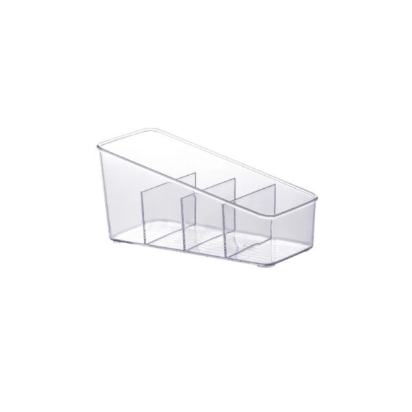 ORGANIZADOR DIAMOND CON DIVISIONES 27X13X13CMS CRISTAL TRANSPARENTE
