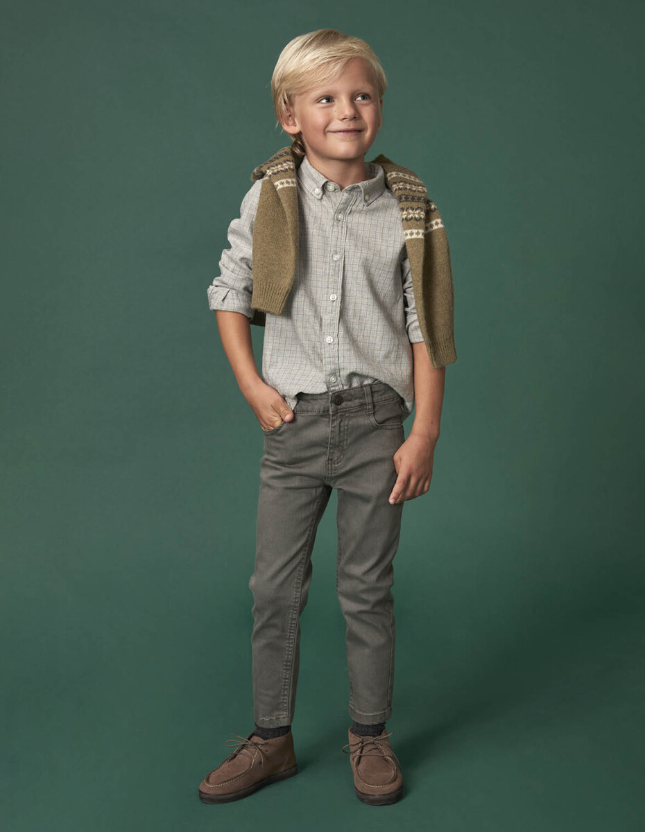 Pantalon 5 Bolsillos - Gris Marengo 