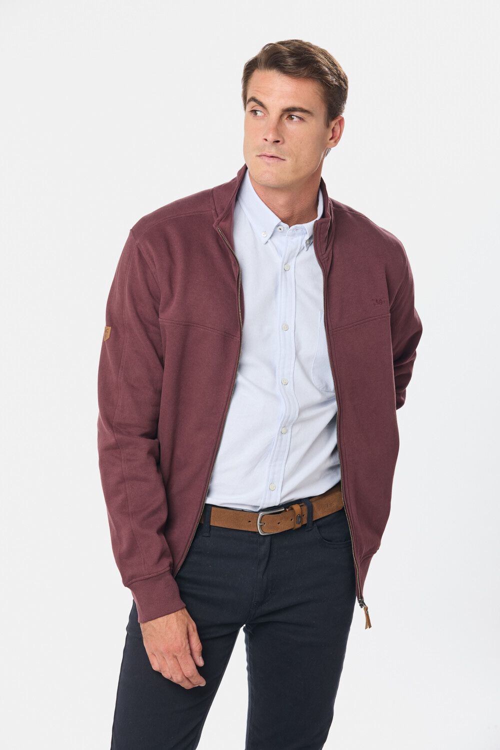CAMPERA DE FELPA CUELLO ALTO Bordo