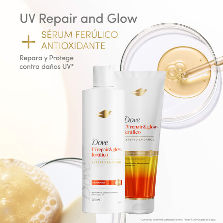 Shampoo Dove Uv Repair & Glow + Ferúlico 200ml Shampoo Dove Uv Repair & Glow + Ferúlico 200ml