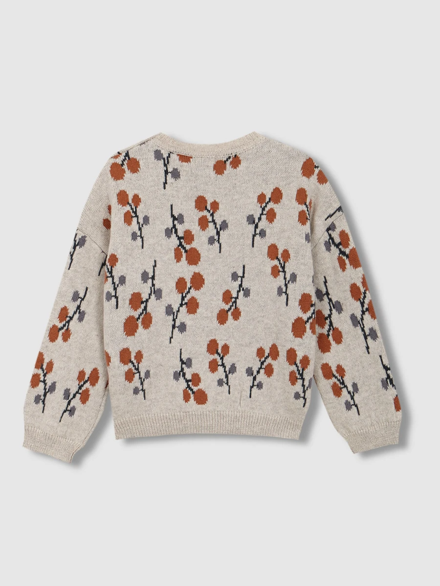 Jersey Con Detalles En Intarsia Gris Medio Melange