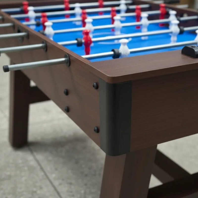 Futbolito Metegol De Madera C/accesorios Resistente Semipro Marrón