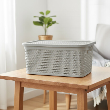 Caja simil ratán 7,5 lts CAPPUCCINO