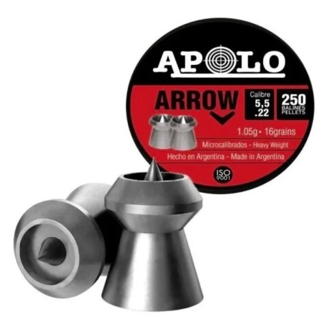 Chumbos Apolo Arrow O Magnum 5,5mm x 250 unidades Chumbos Apolo Arrow O Magnum 5,5mm x 250 unidades