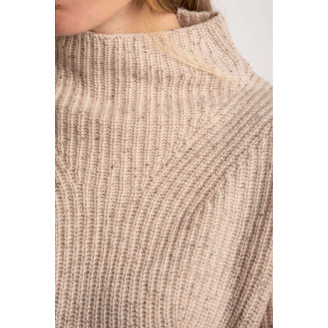 Polera Lana Beige Meñange