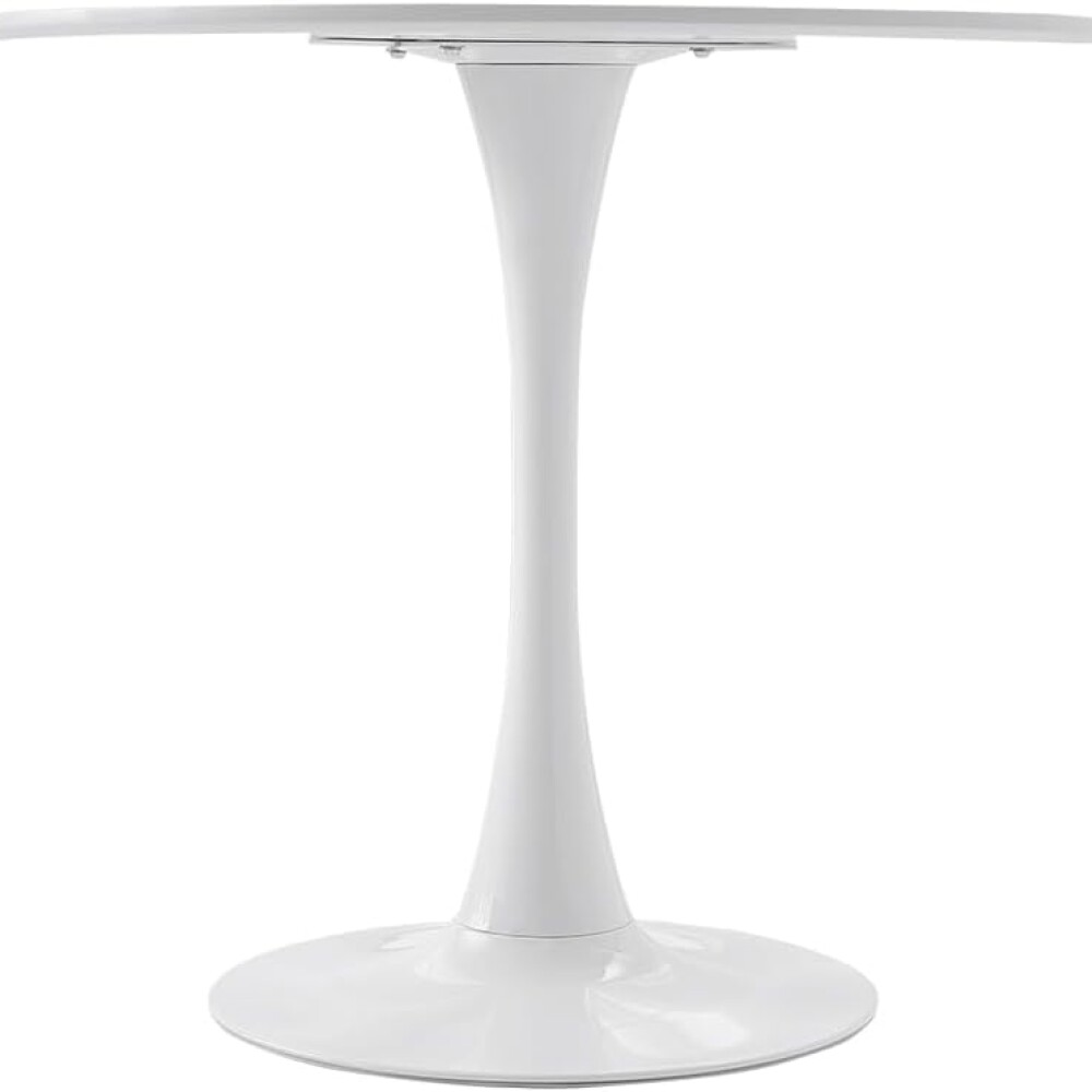 Mesa Comedor Redonda Estilo Bar Blanco