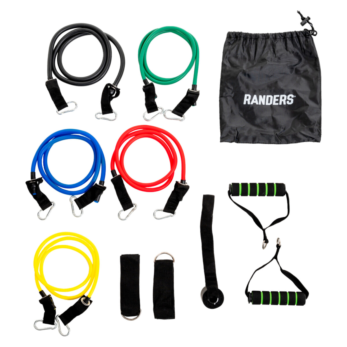Set Bandas Elásticas tubo de Resistencia con Bolso Randers 