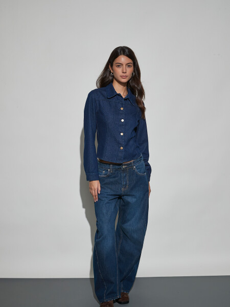 CAMISA MIVRA AZUL OSCURO