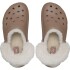 Classic Platform Fuzz Lined Clog W Latte