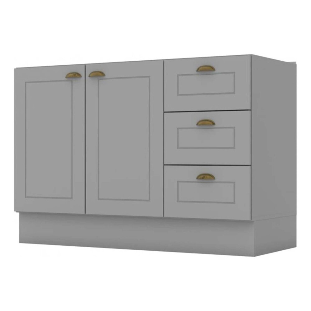 BAJO MESADA 120 CM MDF GRIS AMERICANA