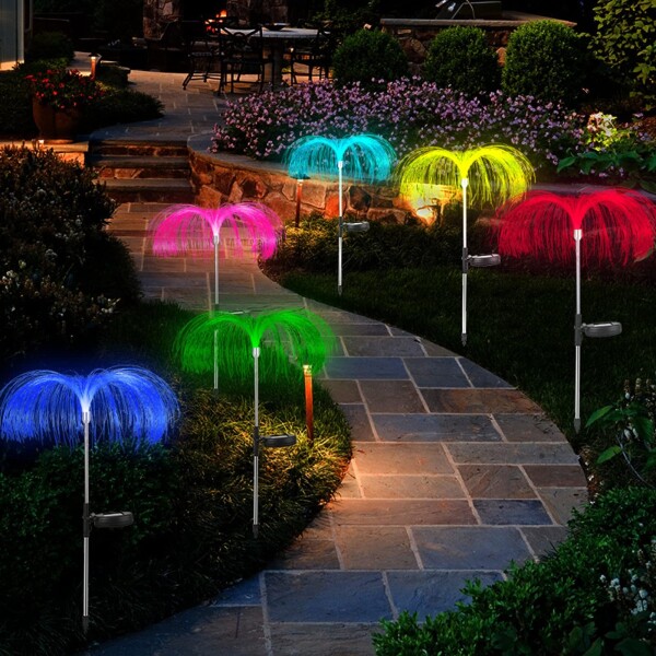 Adorno Jardin Luz Rgb Solar Medusa X2 Estaca Decoracion Adorno Jardin Luz Rgb Solar Medusa X2 Estaca Decoracion