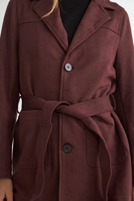 CHAQUETA GAMUZA NORMA Bordó