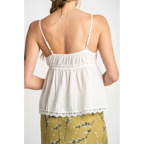 Blusa Encaje Bordados Off White