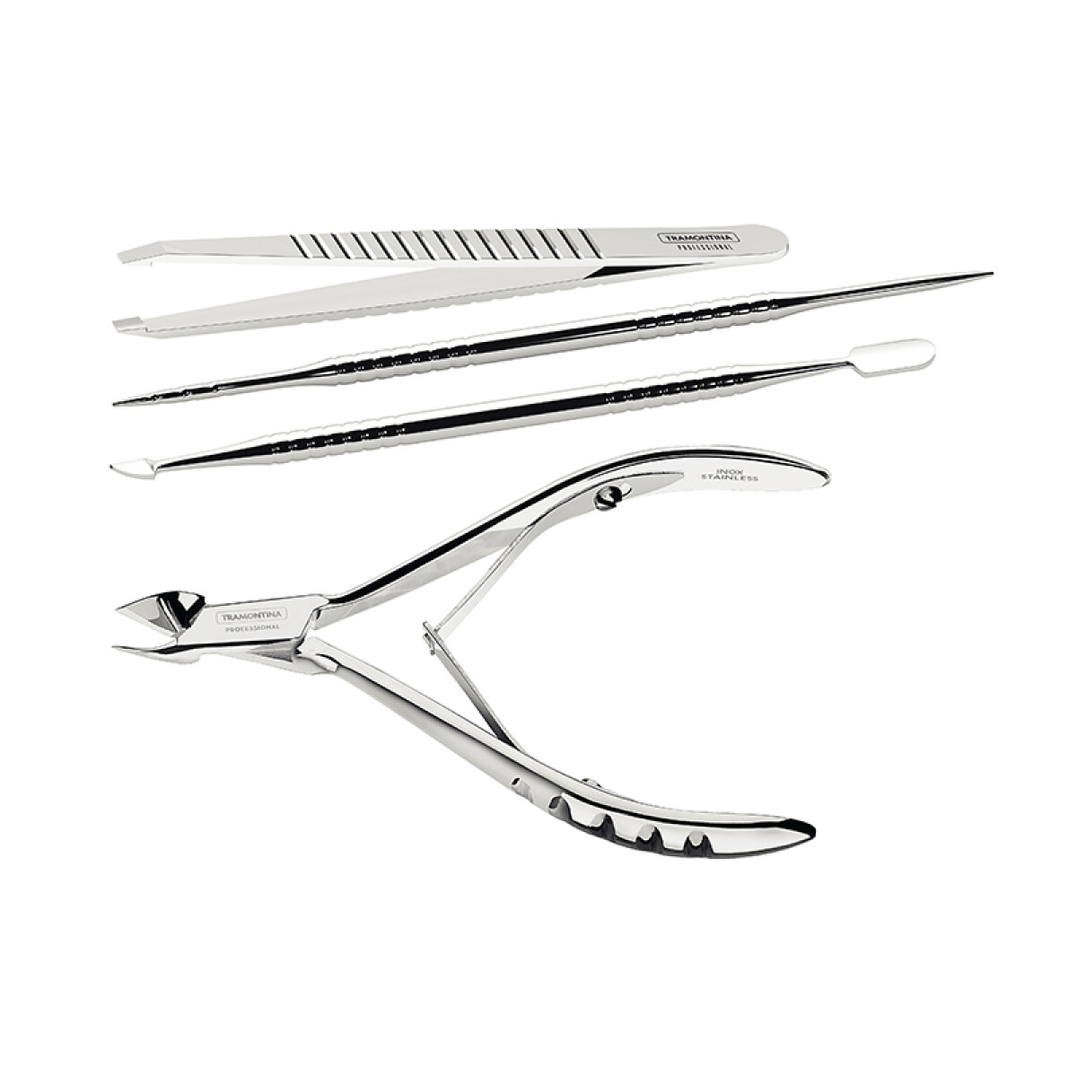Juego para cuticulas + pinza (4 piezas) -TRAMONTINA - TN8895 