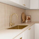 Pileta Cocina bajo mesada Acero Inoxidable Gold 45.7x58.4cm GAMAS DE AMARILLO