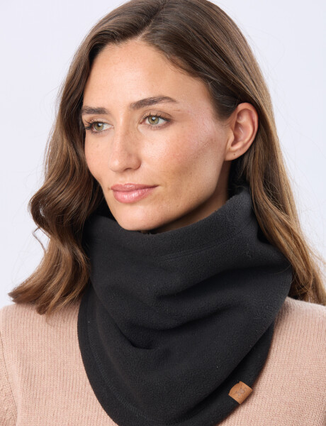 CUELLO POLAR Y SHERPA Negro