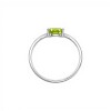 Anillo Cuadrado-Plata rodinada-Piedra Peridoto-AN2023 conpiedra