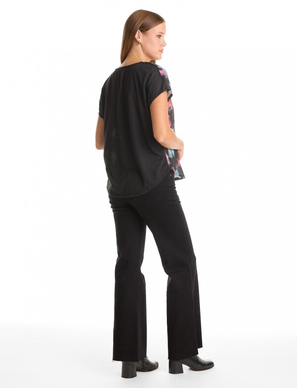 Remera Flores NEGRO/MULTI